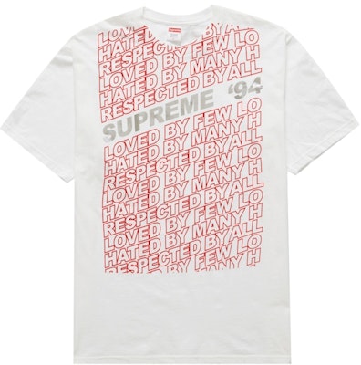 Supreme Respected Tee White Buy Supreme Respected Tee White