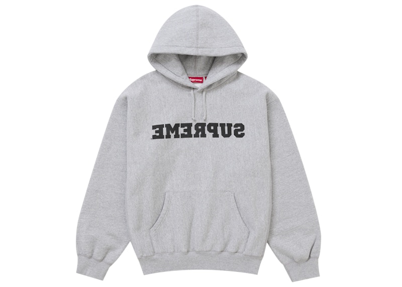 Supreme Reverse Hooded Sweatshirt (SS25) Heather Grey