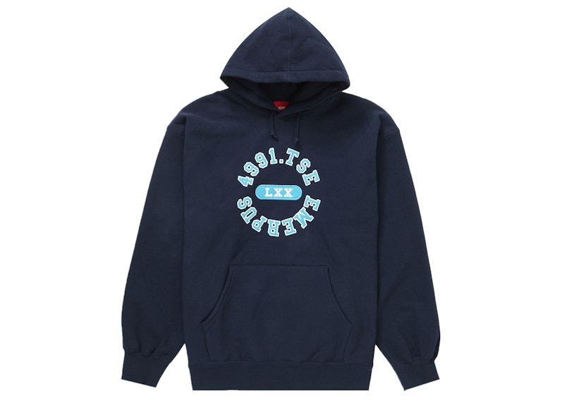 Supreme Reverse Hooded Sweatshirt Navy