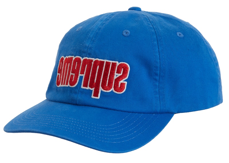 Buy Supreme Gorra 6-Panel Logo Invertido Royal (FW21)