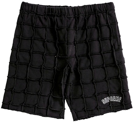 Supreme Reverse Patchwork Sweatshort Black Buy Supreme Reverse Patchwork Sweatshort Black