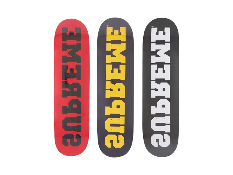 Supreme Reverse Skateboard Deck Set Multicolor