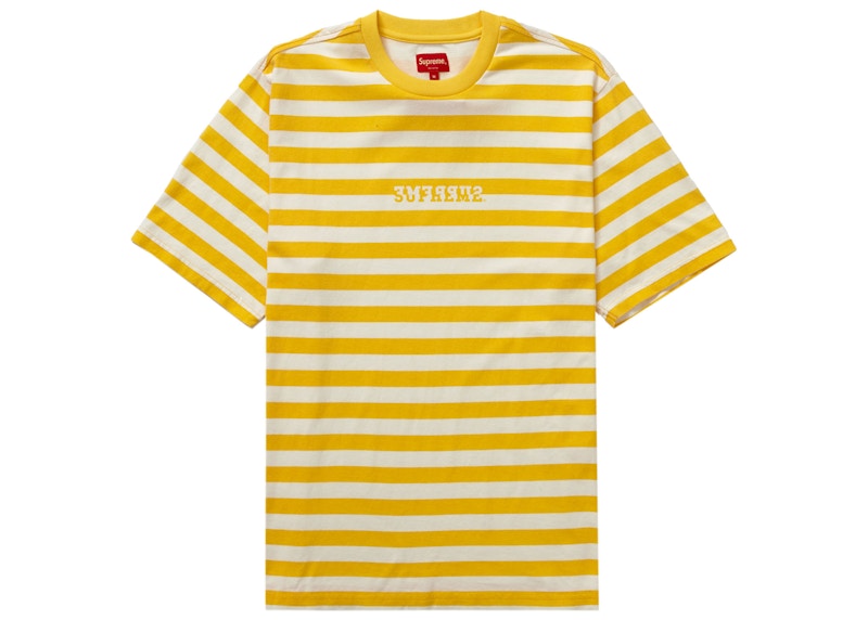Supreme Reverse Stripe S/S Top Yellow