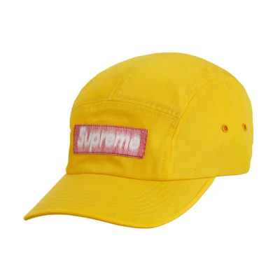 Supreme Reversed Label Camp Cap Yellow