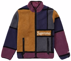 Supreme Reversible Colorblocked Fleece Jacket Purple Supreme Reversible Colorblocked Fleece Jacket Purple