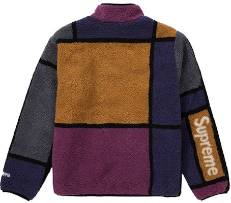 Supreme Reversible Colorblocked Fleece Jacket Purple Order Supreme Reversible Colorblocked Fleece Jacket Purple