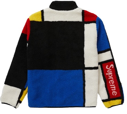 Supreme Reversible Colorblocked Fleece Jacket Red Order Supreme Reversible Colorblocked Fleece Jacket Red