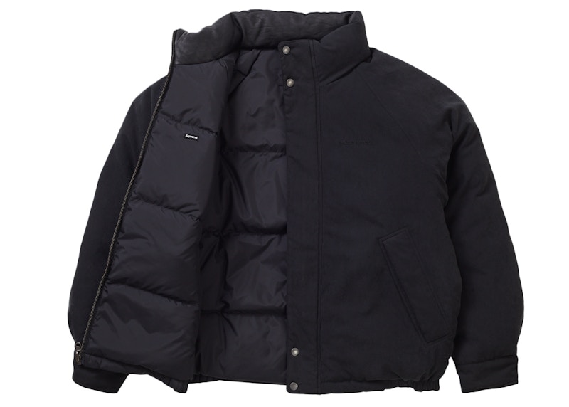 Order Supreme Jaket Puff Boleh Balik Hitam.