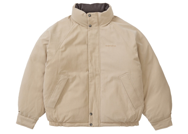 Supreme Reversible Down Puffer Jacket Tan