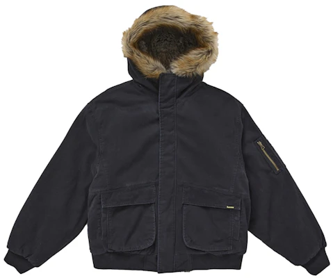 Supreme Reversible Faux Fur Hooded Work Jacket Black Buy Supreme Reversible Faux Fur Hooded Work Jacket Black