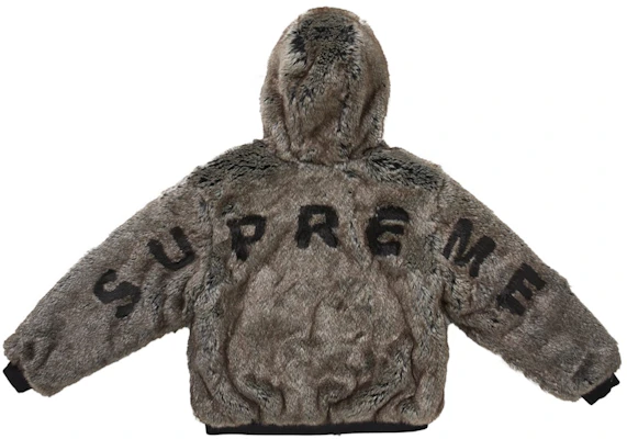 Supreme Reversible Faux Fur Hooded Work Jacket Black Purchase Supreme Reversible Faux Fur Hooded Work Jacket Black