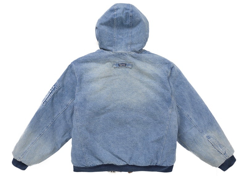 Supreme Reversible Faux Fur Hooded Work Jacket Blue 圖 3