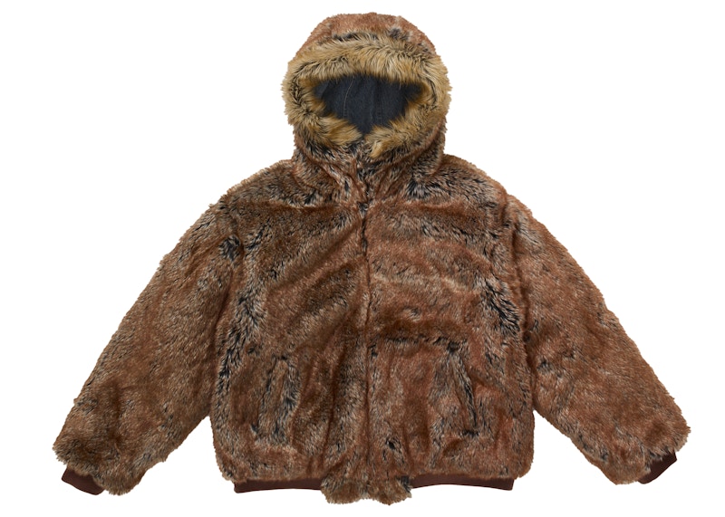 Supreme Reversible Faux Fur Hooded Work Jacket Blue 圖 4