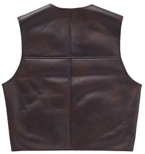 Supreme Reversible Faux Shearling Work Vest Coklat Order Supreme Reversible Faux Shearling Work Vest Coklat