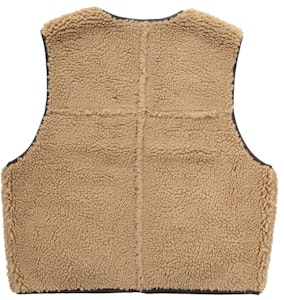Supreme Reversible Faux Shearling Work Vest Coklat Shop Supreme Reversible Faux Shearling Work Vest Coklat