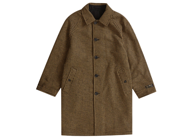 Supreme Reversible Houndstooth Overcoat Black