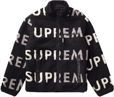 Supreme reversible fleece jacket sales