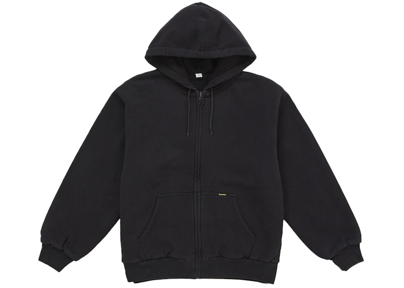 Supreme Reversible Work Zip Up Hooded Sweatshirt Black