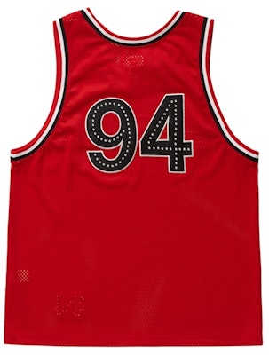 Supreme Rhinestone Basketball Jersey Red Order Supreme Rhinestone Basketball Jersey Red