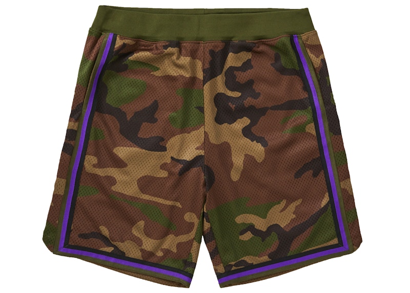 Supreme Rhinestone Basketball Short Woodland Camo