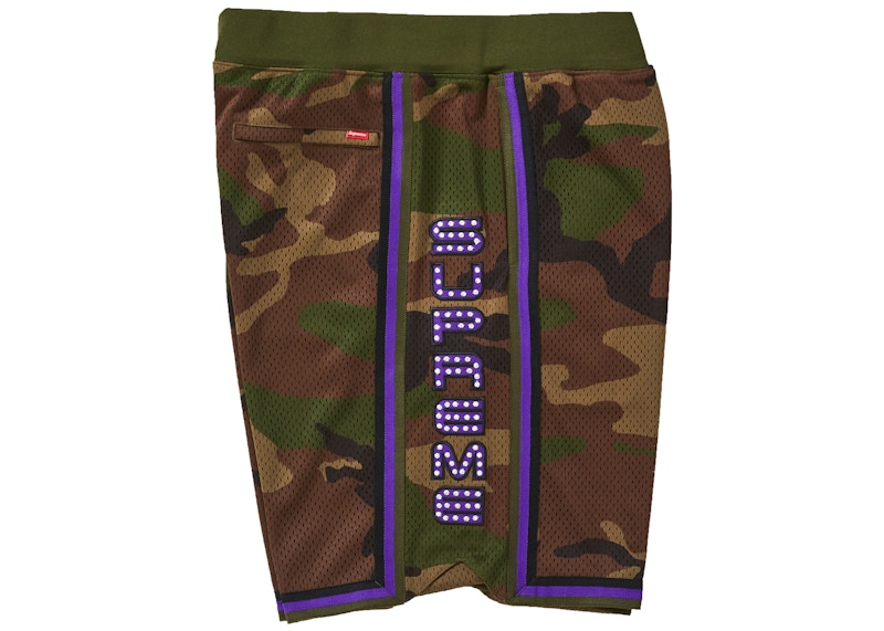 Supreme Rhinestone Basketball Short Woodland Camo 圖 2