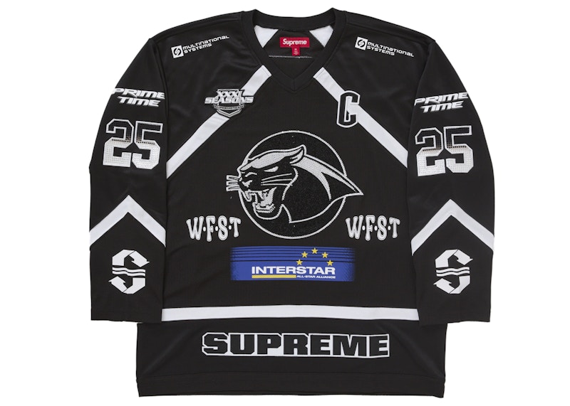 Supreme Rhinestone Hockey Jersey Black