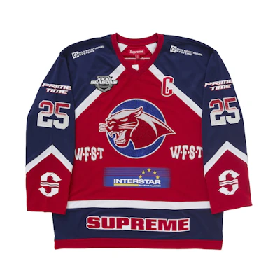 Supreme Rhinestone Hockey Jersey Red