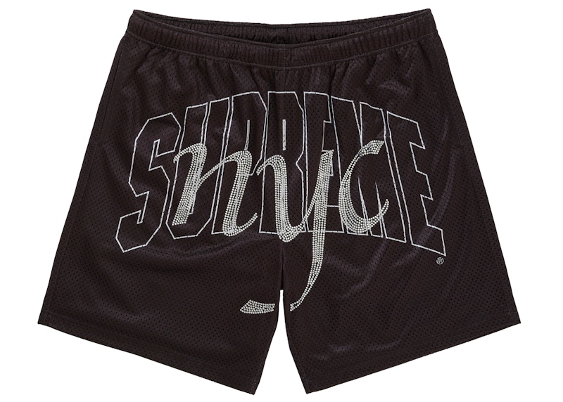 Buy Supreme Rhinestone Mesh Short Black