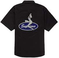 Supreme Rhinestone Pin Up S/S Work Shirt Black Supreme Rhinestone Pin Up S/S Work Shirt Black