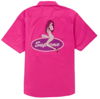 Supreme Rhinestone Pin Up S/S Work Shirt Fuchsia Supreme Rhinestone Pin Up S/S Work Shirt Fuchsia