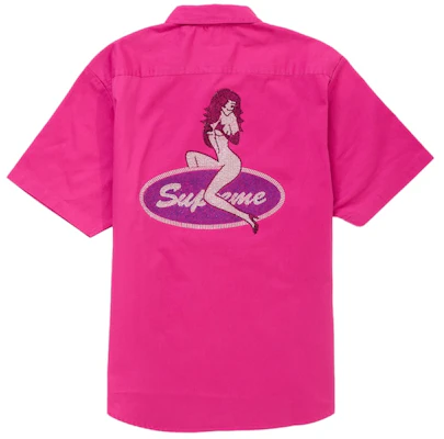 Supreme Rhinestone Pin Up Kemeja Kerja S/S Fuchsia Buy Supreme Rhinestone Pin Up Kemeja Kerja S/S Fuchsia