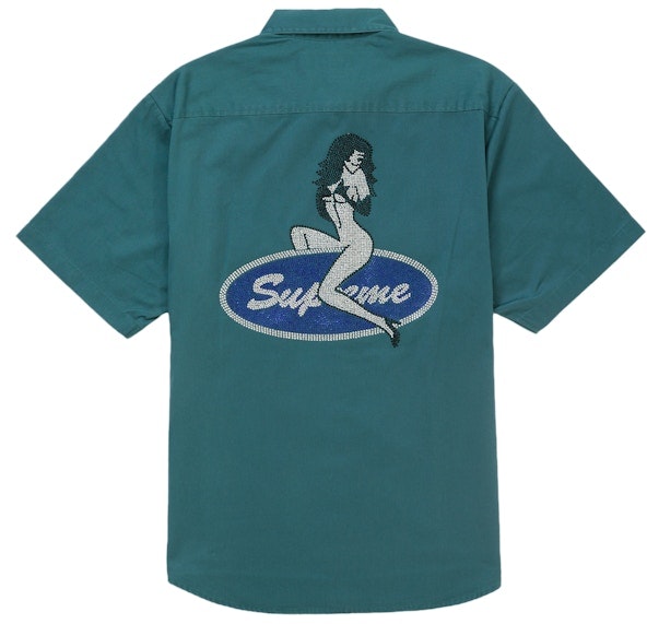 supreme-rhinestone-pin-up-s-s-work-shirt-green