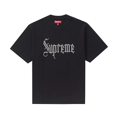 Supreme Rhinestone S/S Top Black