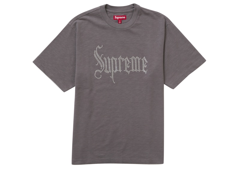 Supreme Rhinestone S/S Top Grey