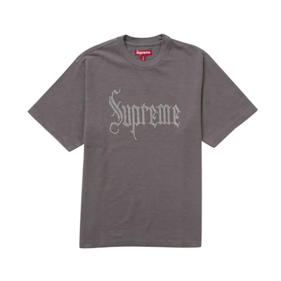 Supreme Rhinestone S/S Top Grey