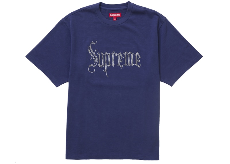 Supreme Rhinestone S/S Top Navy