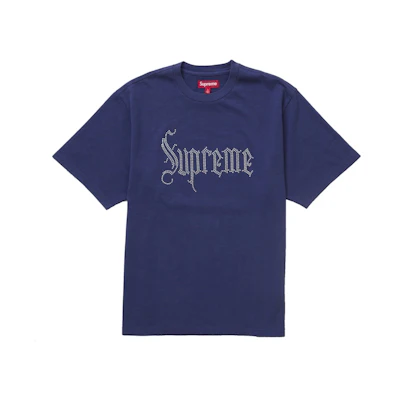 Supreme Rhinestone S/S Top Navy