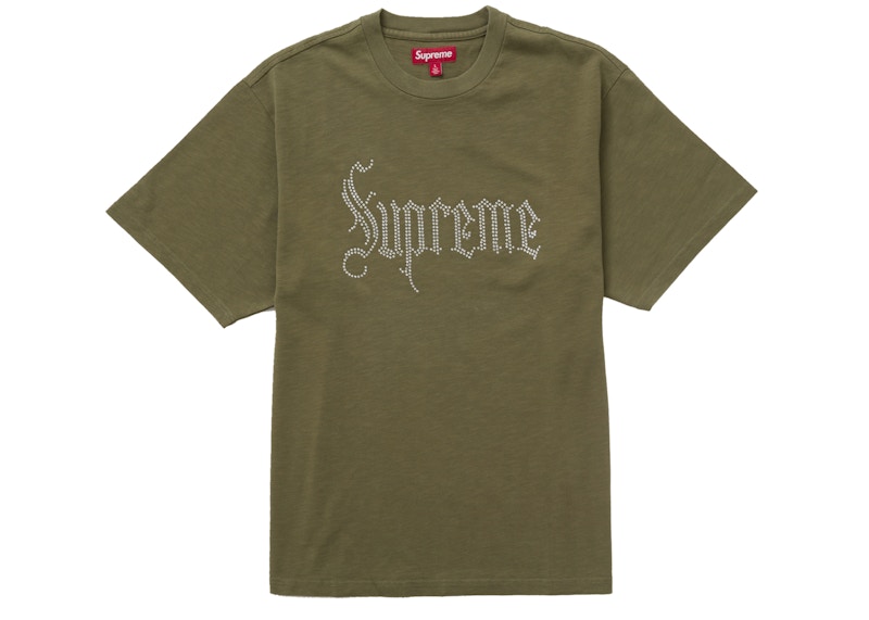 Supreme Rhinestone S/S Top Olive