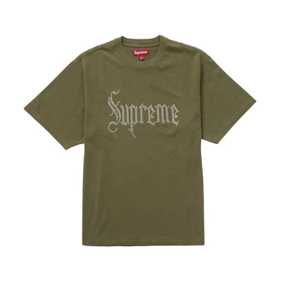 Supreme Rhinestone S/S Top Olive