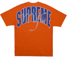 Supreme Rhinestone Script S/S Top Orange Supreme Rhinestone Script S/S Top Orange