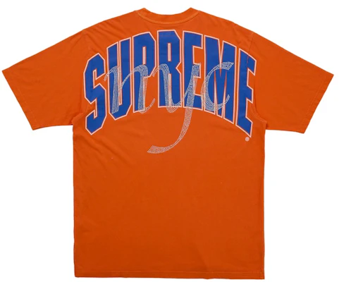 Supreme Rhinestone Script S/S Top Orange Buy Supreme Rhinestone Script S/S Top Orange