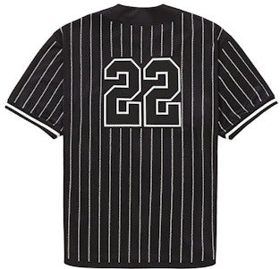 Supreme 水钻条纹棒球衫黑色 Order Supreme 水钻条纹棒球衫黑色