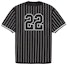 Order Supreme Rhinestone Stripe Baseball Jersey Black