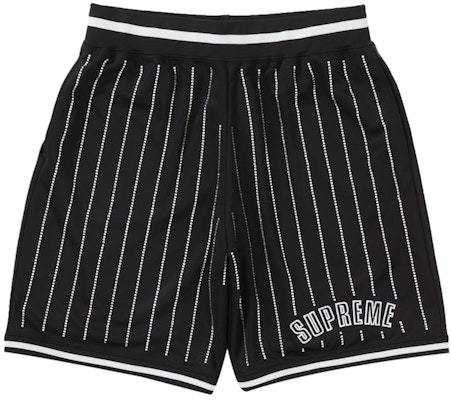 Supreme Rhinestone Stripe Basketball Short Black Buy Supreme Rhinestone Stripe Basketball Short Black