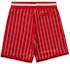 Order Supreme Rhinestone Stripe Basketball Short Red