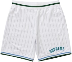 Supreme Rhinestone Stripe Basketball Short White Supreme Rhinestone Stripe Basketball Short White