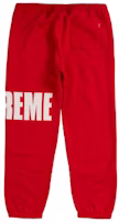 Supreme Rib Sweatpant Red