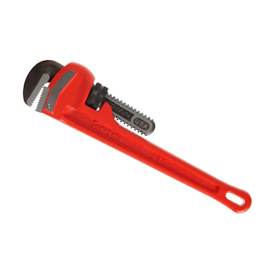 Supreme Ridgid Pipe Wrench Red