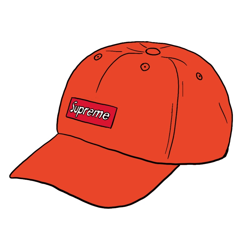 Supreme Ripple Corduroy Small Box 6-Panel Orange