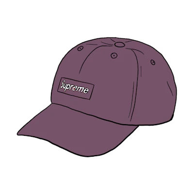 Supreme Ripple Corduroy Small Box 6-Panel Purple